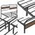 Pat rama metalica Aarau140 negru/culoarea lemnului de nuc fara saltea [en.casa] HausGarden Leisure