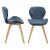 Set 6 scaune de bucatarie Almhult 81 x 57 x 49 cm imitatie piele lemn de fag albastru [en.casa] HausGarden Leisure