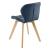 Set 6 scaune de bucatarie Almhult 81 x 57 x 49 cm imitatie piele lemn de fag albastru [en.casa] HausGarden Leisure