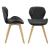 Set 6 scaune de bucatarie Almhult 81 x 57 x 49 cm imitatie piele lemn de fag negru [en.casa] HausGarden Leisure