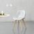 Set 6 scaune de bucatarie Almhult 81 x 57 x 49 cm imitatie piele lemn de fag alb [en.casa] HausGarden Leisure
