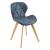 Scaune bucatarie Almhult set 4 buc imitatie piele albastru [en.casa] HausGarden Leisure