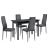 Set bucatarie Diana masa cu 4 scaune negru/gri [en.casa] HausGarden Leisure