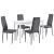 Set bucatarie Diana masa cu 4 scaune alb/gri [en.casa] HausGarden Leisure