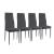 Set design Emma masa bucatarie cu 4 scaune negru/gri inchis [en.casa] HausGarden Leisure