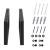 [en.casa]® Set 2 bucati picioare mobilier ACTL-3803, 50 x 20 cm, otel sinterizat, negru mat, 50 Kg, montabile pe perete, cu accesorii montare HausGarden Leisure