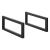 [en.casa]® Set 2 bucati picioare mobilier ACTL-3803, 50 x 20 cm, otel sinterizat, negru mat, 50 Kg, montabile pe perete, cu accesorii montare HausGarden Leisure