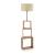 Lampa de podea Mansfield 140 cm 1 x E27 max 20W crem cu raft depozitare [lux.pro] HausGarden Leisure