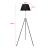 Lampa de podea Livingston 150 cm 1 x E27 max 20W metal textil negru argintiu [lux.pro] HausGarden Leisure