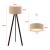 Set pentru iluminat interior lampadar + lustra Scunthorpe 1 x E27 fiecare max 20W [lux.pro] HausGarden Leisure