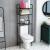 Raft baie deasupra WC Nordborg 161x52,5x24,5 cm metal negru [en.casa] HausGarden Leisure