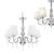 [lux.pro]® Lustra eleganta Laval – lampa de plafon cu cinci brate – 5 x E14 - crom, alb HausGarden Leisure