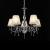 [lux.pro]® Lustra eleganta Laval – lampa de plafon cu cinci brate – 5 x E14 - crom, alb HausGarden Leisure