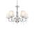 [lux.pro]® Lustra eleganta Laval – lampa de plafon cu cinci brate – 5 x E14 - crom, alb HausGarden Leisure