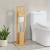 Set suport hartie igienica si perie WC Vasteras bambus  [en.casa] HausGarden Leisure