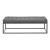 Bancheta tapitata Salta 120 x 40 x 38 cm metal poliester gri [pro.tec] HausGarden Leisure
