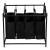 Cos pentru rufe Vamdrup 75 x 78 x 40 cm cu 4 saci colectori [en.casa] HausGarden Leisure