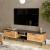Comoda TV Lempaala 39x160x35cm cu 2 rafturi  stejar rustic antracit [en.casa] HausGarden Leisure