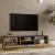 Comoda TV Lempaala 39x160x35cm cu 2 rafturi  stejar rustic antracit [en.casa] HausGarden Leisure