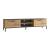Comoda TV Lempaala 39x160x35cm cu 2 rafturi  stejar rustic antracit [en.casa] HausGarden Leisure