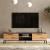 Comoda TV Lempaala 39x160x35cm cu 2 rafturi  stejar rustic antracit [en.casa] HausGarden Leisure