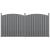 [neu.holz]® Gard arcada Saturn 2 panouri, 185 x 376 cm, WPC, gri HausGarden Leisure