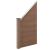[neu.holz]  Set Olimp gard WPC 2 panouri patrate si 1 panou inclinat AAWP-9902, 183 x 451 cm, lamn/plastic, maro HausGarden Leisure