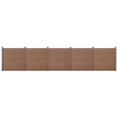 [neu.holz] Gard AAWP-9904, 183 x 879 cm, lemn/plastic, maro HausGarden Leisure