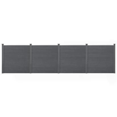 [neu.holz] Gard AAWP-9903, 183 x 705 cm, lemn/plastic, gri HausGarden Leisure