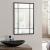 Oglinda de perete, en.casa, Colobraro, 90 x 60 cm, mdf, negru mat, dreptunghiulara HausGarden Leisure