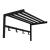 Cuier de perete Tolga 32,5x69x34cm metal negru [en.casa] HausGarden Leisure