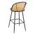 [en.casa] Set 2 bucati scaune bar, en.casa, Gausdal, 102 x 44 x 63 cm, piele sintetica, ratan, metal, cu suprafata sezut capitonata HausGarden Leisure