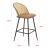 [en.casa] Set 2 bucati scaune bar, en.casa, Gausdal, 102 x 44 x 63 cm, piele sintetica, ratan, metal, cu suprafata sezut capitonata HausGarden Leisure