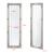 Oglinda de perete Livorno W, en.casa, 132 x 42 x 3,5 cm, lemn, argintiu HausGarden Leisure