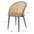 Set 2 bucati scaune, en.casa, Gagnef, 82 x 56 x 55 cm, piele sintetica, tana, metal, maro, neru, cu suprafata sezut capitonata HausGarden Leisure