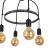 Lampa suspendata, lux.pro, PXTA-8169 Llandudno, 4 x E27, max 60W, 78 x 43 x 43 cm, metal, negru HausGarden Leisure