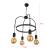 Lampa suspendata, lux.pro, PXTA-8169 Llandudno, 4 x E27, max 60W, 78 x 43 x 43 cm, metal, negru HausGarden Leisure
