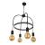 Lampa suspendata, lux.pro, PXTA-8169 Llandudno, 4 x E27, max 60W, 78 x 43 x 43 cm, metal, negru HausGarden Leisure