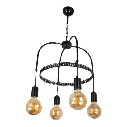 Lampa suspendata, lux.pro, PXTA-8169 Llandudno, 4 x E27, max 60W, 78 x 43 x 43 cm, metal, negru HausGarden Leisure