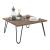 Masa de cafea, en.casa, PXTA-8388 Vindeln, 60x60x30 cm, pal metal, nuc, negru, cu picioare hairpin HausGarden Leisure