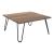 Masa de cafea, en.casa, PXTA-8388 Vindeln, 60x60x30 cm, pal metal, nuc, negru, cu picioare hairpin HausGarden Leisure