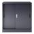 Dulap birou, en.casa, Rieti, 90 x 40 x 90 cm, otel, gri inchis, cu 2 usi culisante HausGarden Leisure