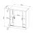 Dulap birou, en.casa, Rieti, 90 x 40 x 90 cm, otel, gri inchis, cu 2 usi culisante HausGarden Leisure