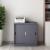 Dulap birou, en.casa, Rieti, 90 x 40 x 90 cm, otel, gri inchis, cu 2 usi culisante HausGarden Leisure