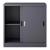 Dulap birou, en.casa, Rieti, 90 x 40 x 90 cm, otel, gri inchis, cu 2 usi culisante HausGarden Leisure