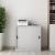 Dulap birou, en.casa, Rieti, 90 x 40 x 90 cm, otel, gri deschis, cu 2 usi culisante HausGarden Leisure
