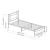 Pat cadru metalic Villach cu saltea 200 x 90 cm negru/efect lemn de nuc [en.casa] HausGarden Leisure