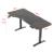 Birou inaltime reglabila Oxnard 160x60x118 cm efect lemn nuc/negru [pro.tec] HausGarden Leisure