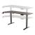 Birou inaltime reglabila Oxnard 160x60x118 cm efect lemn nuc/negru [pro.tec] HausGarden Leisure