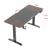 Birou inaltime reglabila Salinas 140 x 60 x 73-118 cm efect lemn nuc/negru [pro.tec] HausGarden Leisure